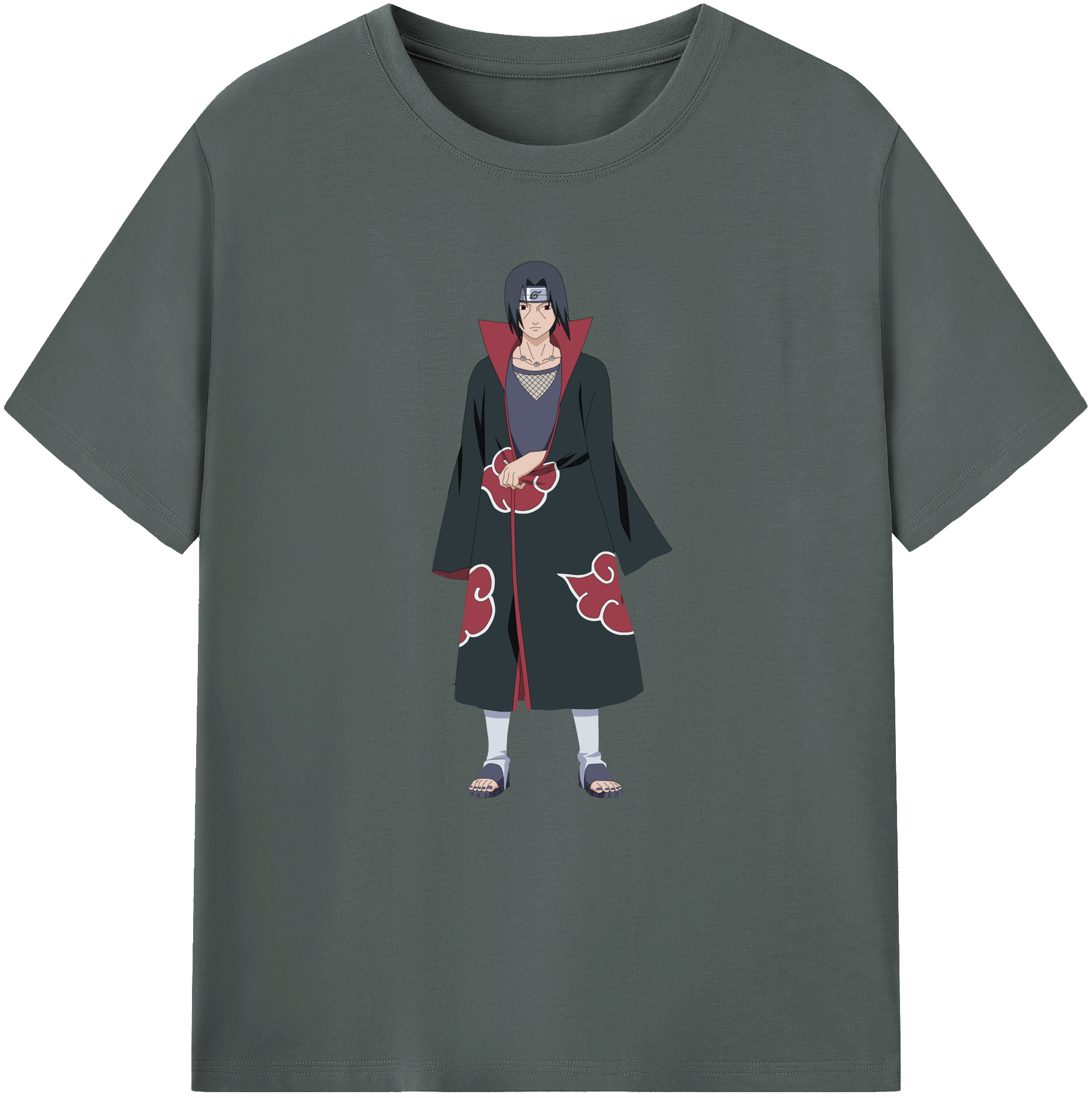（画像用） NARUTO -ナルト- うちは イタチ Uchiha Itachi 綿100％ メンズ半袖Tシャツ｜肌触りやわらか＆通気性